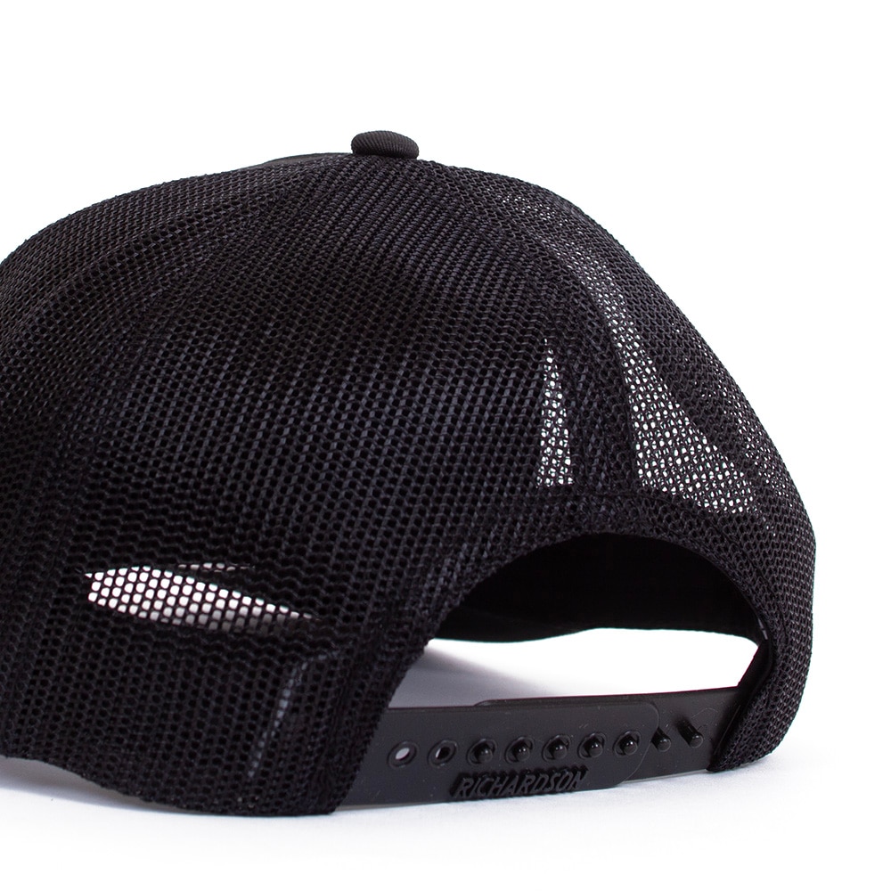1876, Richardson, Black, Trucker, Polyester, Accessories, Unisex, 112, Adjustable, Hat, Mesh, 961110
